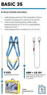 BASIC 3S Zestaw amortyzujący do pracy na wysokości PROTEKT