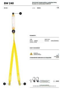 AMORTYZATOR BW 240 1,5 m z zatrzaśnikami AZ003 i 2 x AZ029 